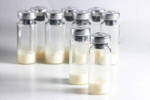 Freeze dried pharmaceutical in bottle