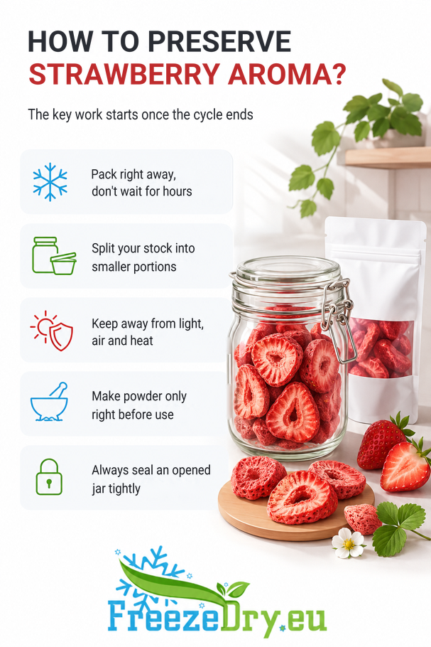 Freeze-dried strawberries