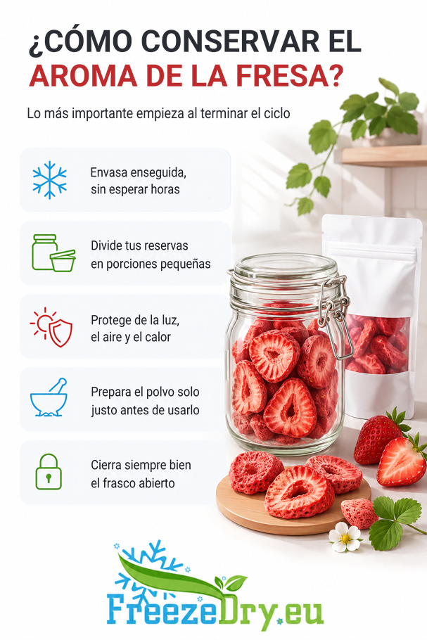 Fresas liofilizadas