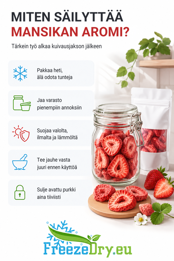 Pakastekuivatut mansikat