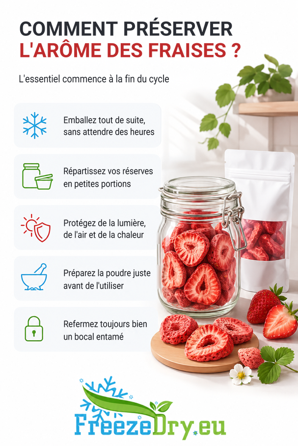 Fraises lyophilisées